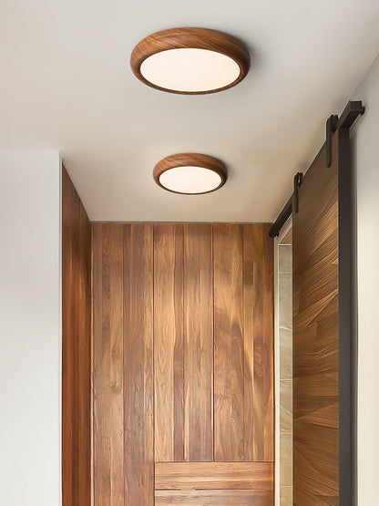 Plafonnier Rond en Bois et Acrylique – Élégance Moderne et Raffinée pour Votre Intérieur