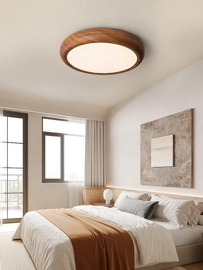 Plafonnier Rond en Bois et Acrylique – Élégance Moderne et Raffinée pour Votre Intérieur
