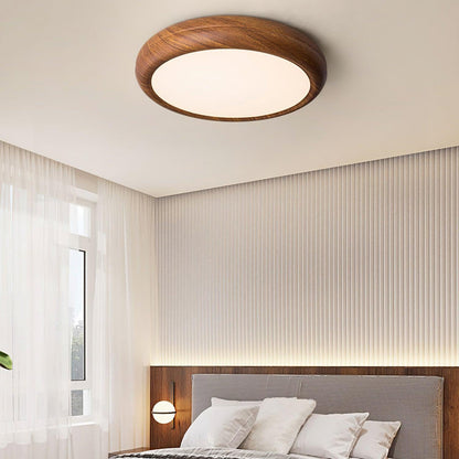 Plafonnier Rond en Bois et Acrylique – Élégance Moderne et Raffinée pour Votre Intérieur