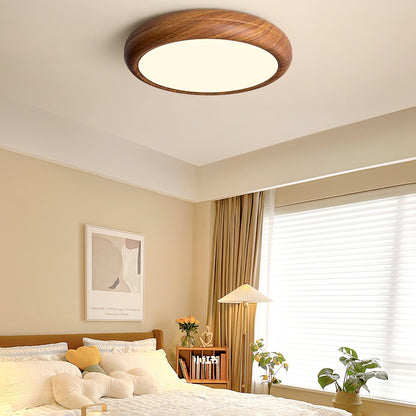 Plafonnier Rond en Bois et Acrylique – Élégance Moderne et Raffinée pour Votre Intérieur