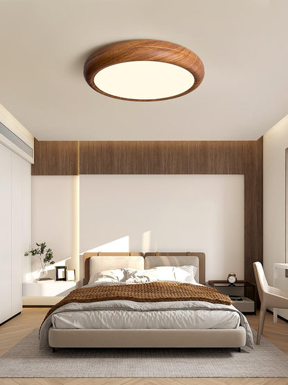 Plafonnier Rond en Bois et Acrylique – Élégance Moderne et Raffinée pour Votre Intérieur
