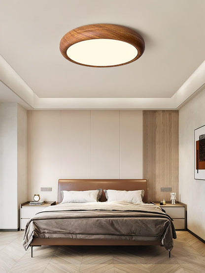 Plafonnier Rond en Bois et Acrylique – Élégance Moderne et Raffinée pour Votre Intérieur