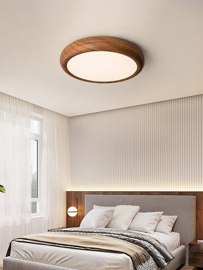 Plafonnier Rond en Bois et Acrylique – Élégance Moderne et Raffinée pour Votre Intérieur