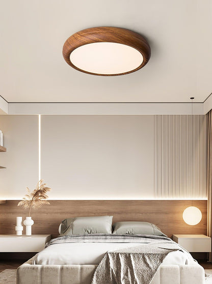 Plafonnier Rond en Bois et Acrylique – Élégance Moderne et Raffinée pour Votre Intérieur