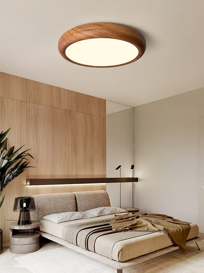 Plafonnier Rond en Bois et Acrylique – Élégance Moderne et Raffinée pour Votre Intérieur