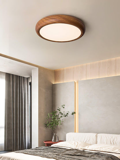 Plafonnier Rond en Bois et Acrylique – Élégance Moderne et Raffinée pour Votre Intérieur