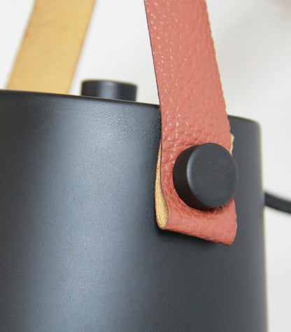 Applique Murale Scandinave en Bois et Cuir – Design Élégant avec Lumière LED Efficace
