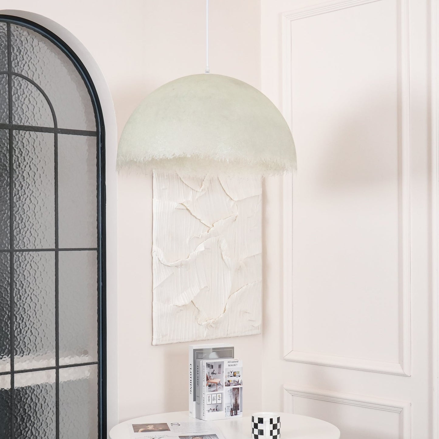 Suspension Znts – Luminaire Moderne en Résine Époxy et Métal avec Éclairage LED