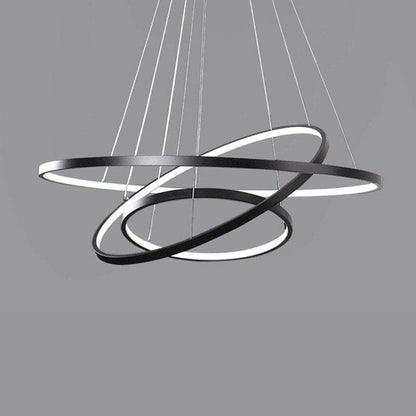 Lampe Suspension Moderne Yumanira avec 3 Anneaux – Éclairage Design LED, Réglable avec Télécommande