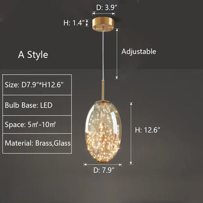 Suspension Moderne en Verre et Laiton – Éclairage Élégant pour Salon et Cuisine