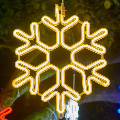 Guirlande LED Flocon de Neige Étanche - Décoration Noël Extérieure