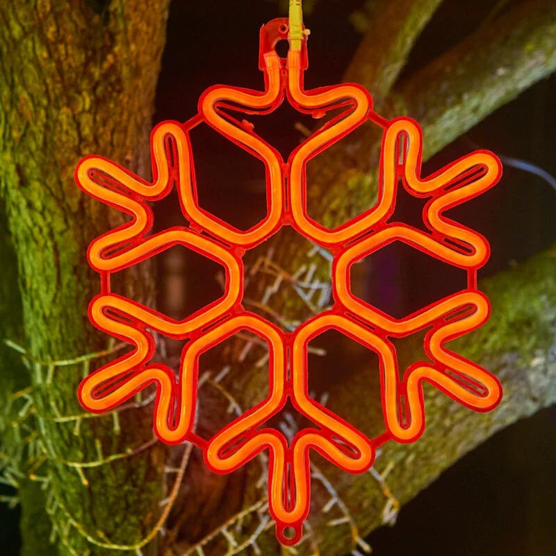 Guirlande LED Flocon de Neige Étanche - Décoration Noël Extérieure