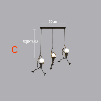 Lampe Suspendue Retro Iron Man - Design Humoristique et Élégant