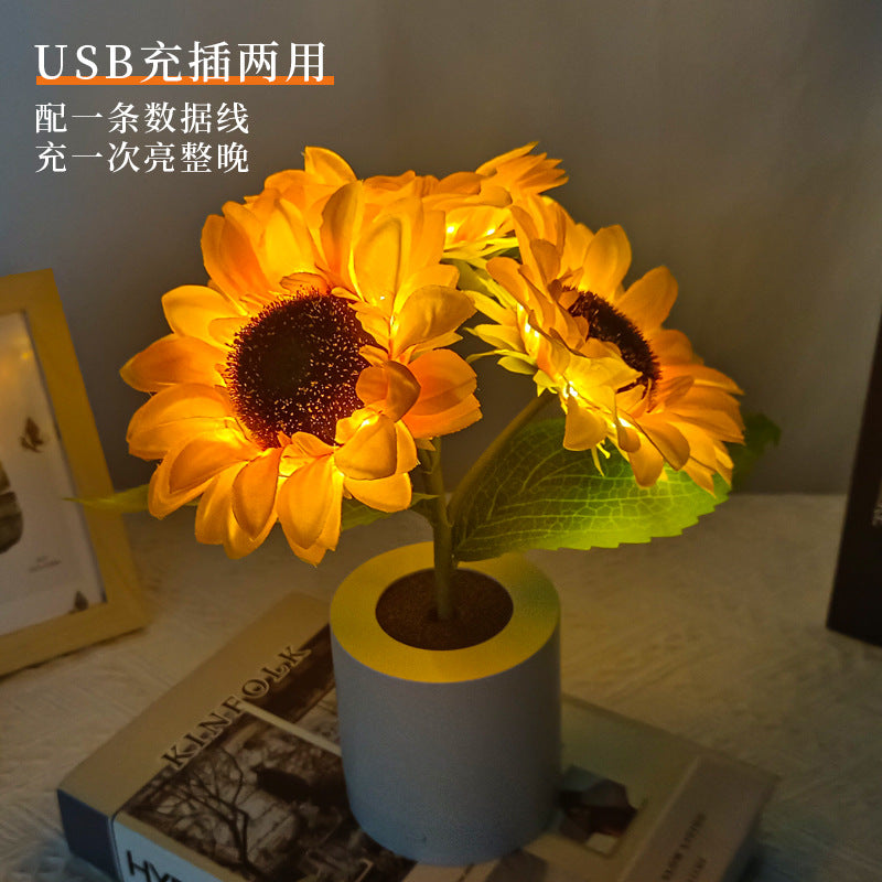 Lampe Tournesol Lumineuse – Éclat Naturel et Élégance Florale