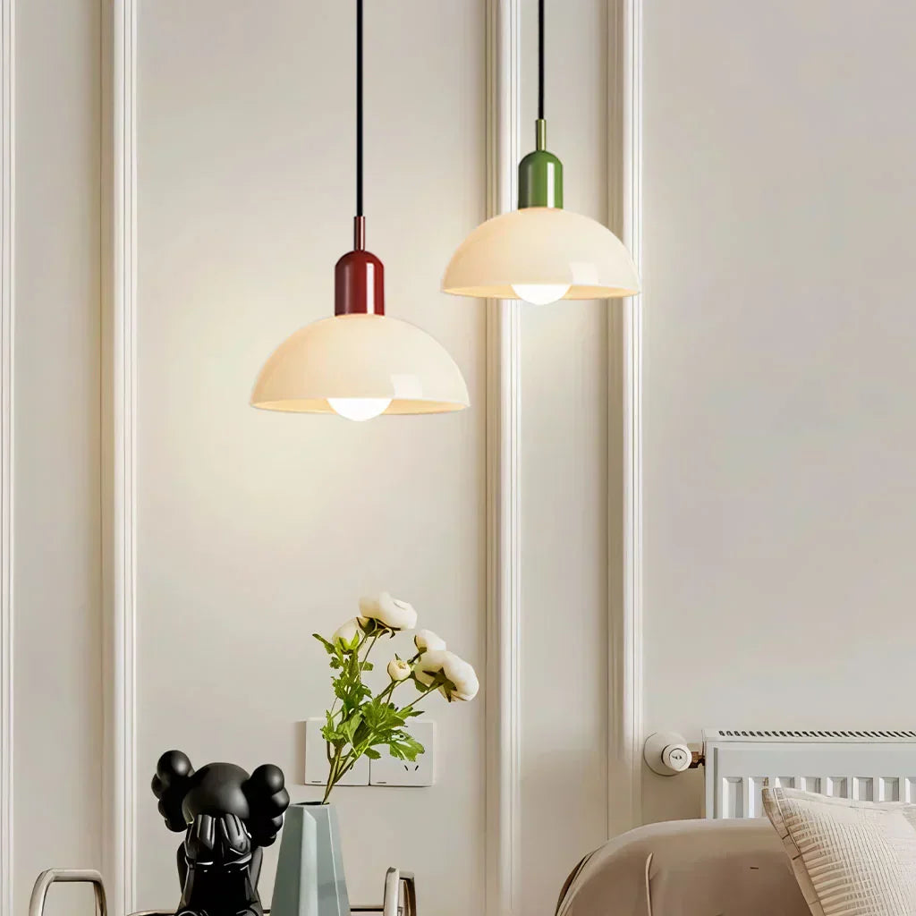 Suspension en Verre LED - Lampe Moderne avec Forme Élegante, Éclairage LED, 40W