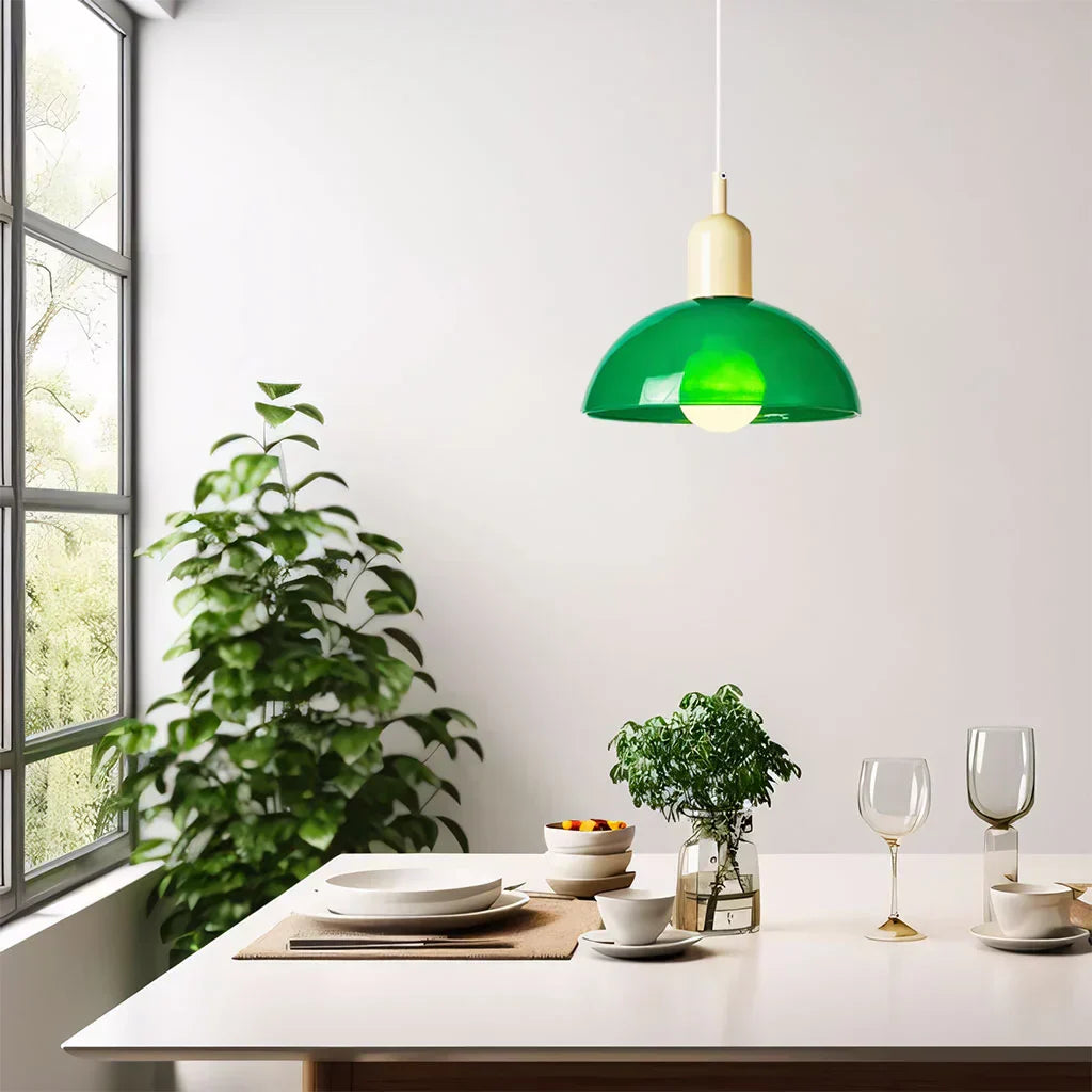 Suspension en Verre LED - Lampe Moderne avec Forme Élegante, Éclairage LED, 40W
