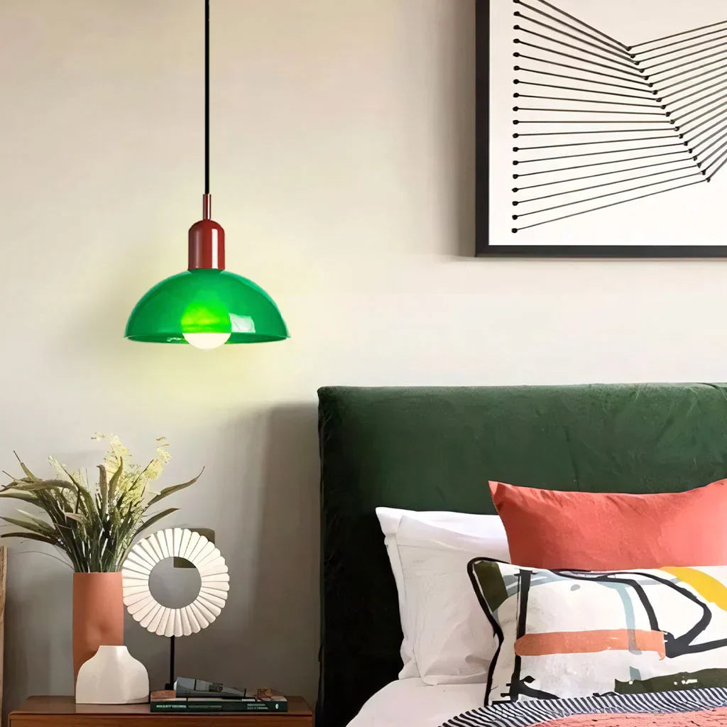 Suspension en Verre LED - Lampe Moderne avec Forme Élegante, Éclairage LED, 40W