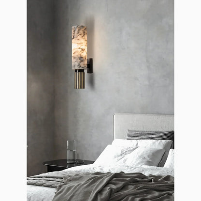 Applique Murale en Marmoré et Cuivre - Élégance Lumineuse LED pour Votre Intérieur