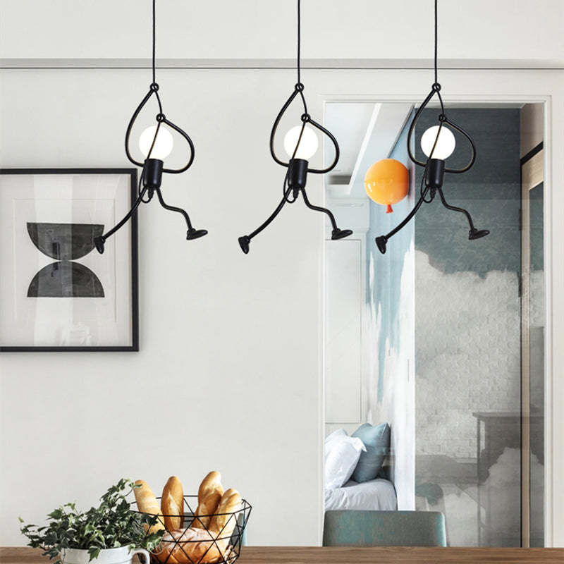 Lampe Suspendue Retro Iron Man - Design Humoristique et Élégant