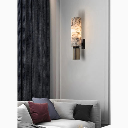 Applique Murale en Marmoré et Cuivre - Élégance Lumineuse LED pour Votre Intérieur