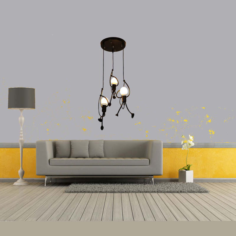 Lampe Suspendue Retro Iron Man - Design Humoristique et Élégant