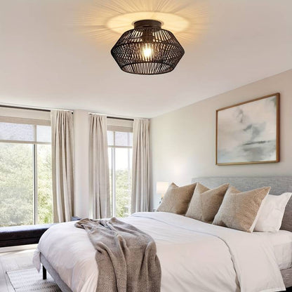 Suspension Bohémienne - Lampe Artisanale pour un Style Éclectique et Chaleureux