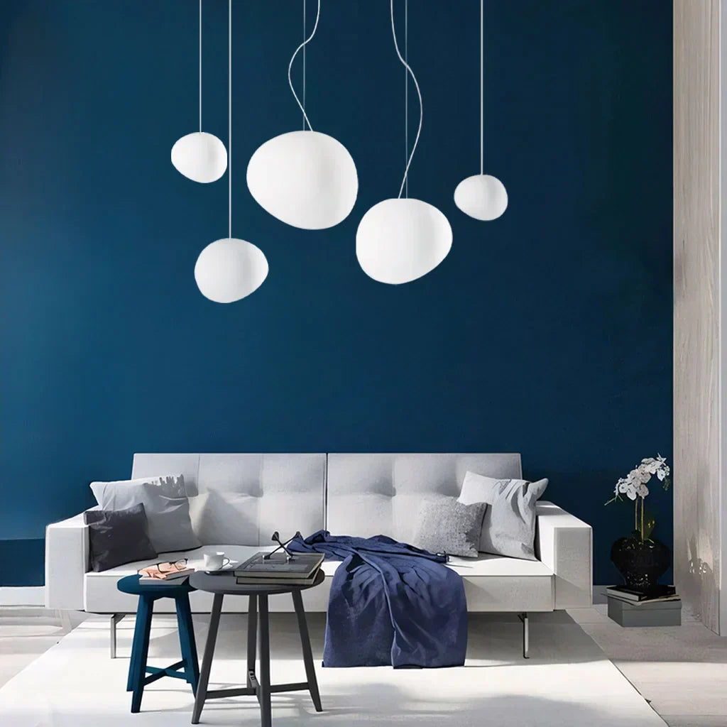 Lampe Design Pierre Naturelle – Verre Opale LED