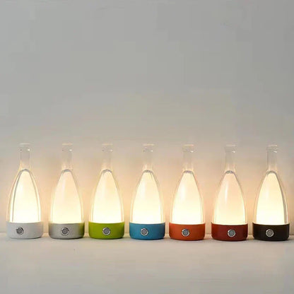 Lampe de Nuit Décorative Rechargeable en Forme de Bouteille de Vin – Éclairage Ambiance LED avec Fonction Dimmable