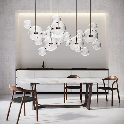 Suspension Bolle - Lampe Moderne en Forme de Boule avec Éclairage LED Élégant