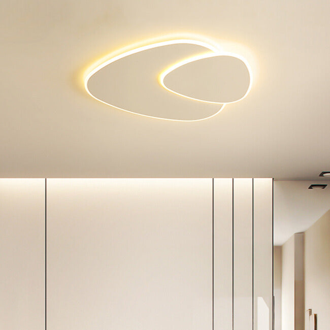 Plafonnier LED Minimaliste Moderne - Design Élégant en Forme de Feuilles Elliptiques