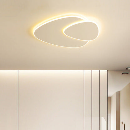 Plafonnier LED Minimaliste Moderne - Design Élégant en Forme de Feuilles Elliptiques