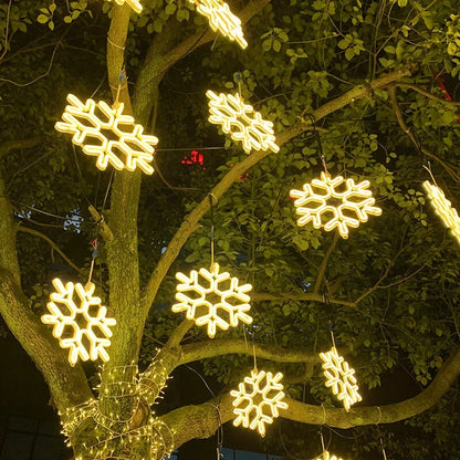 Guirlande LED Flocon de Neige Étanche - Décoration Noël Extérieure