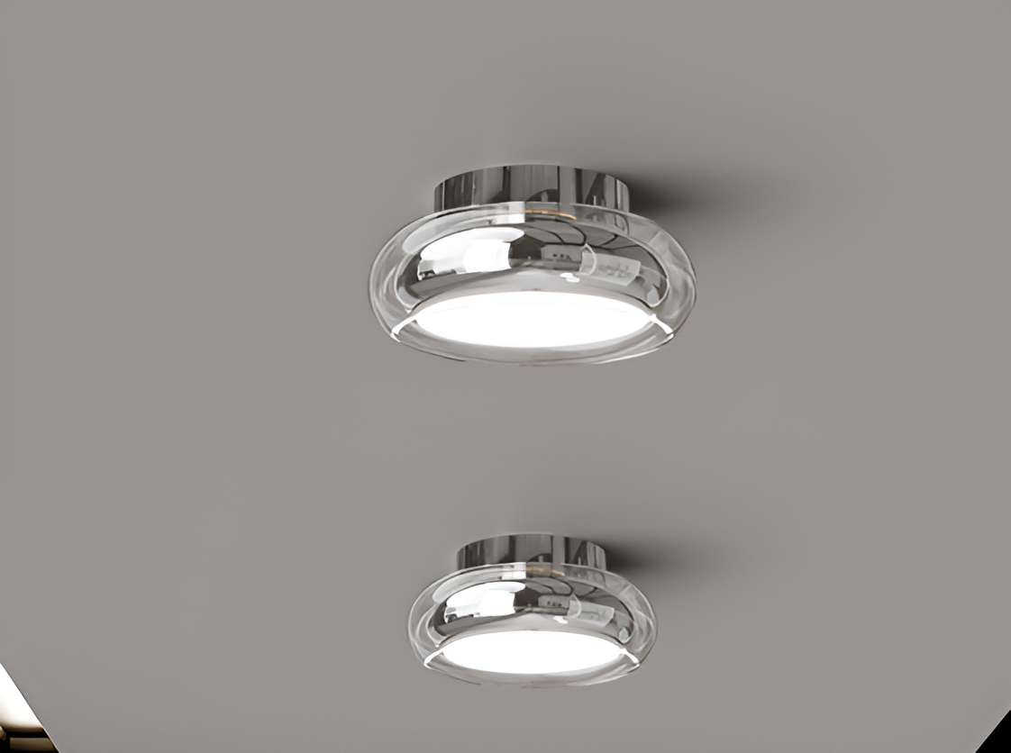 Plafonnier LED Vintage Petit en Acrylique – Charme Rétro et Efficacité Énergétique