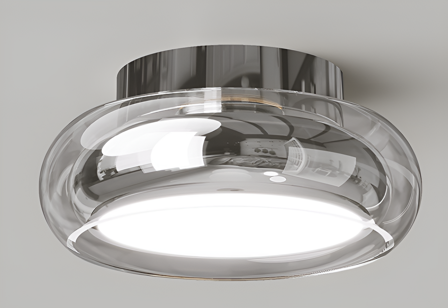 Plafonnier LED Vintage Petit en Acrylique – Charme Rétro et Efficacité Énergétique