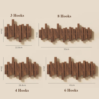 Porte-Manteau Mural FlexiHook – Design Moderne avec Crochets Repliables Magnétiques en Bois