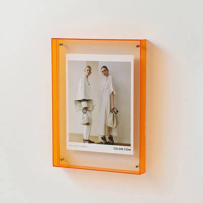 PrismFrame | Cadre photo décoratif en acrylique transparent de couleur vive