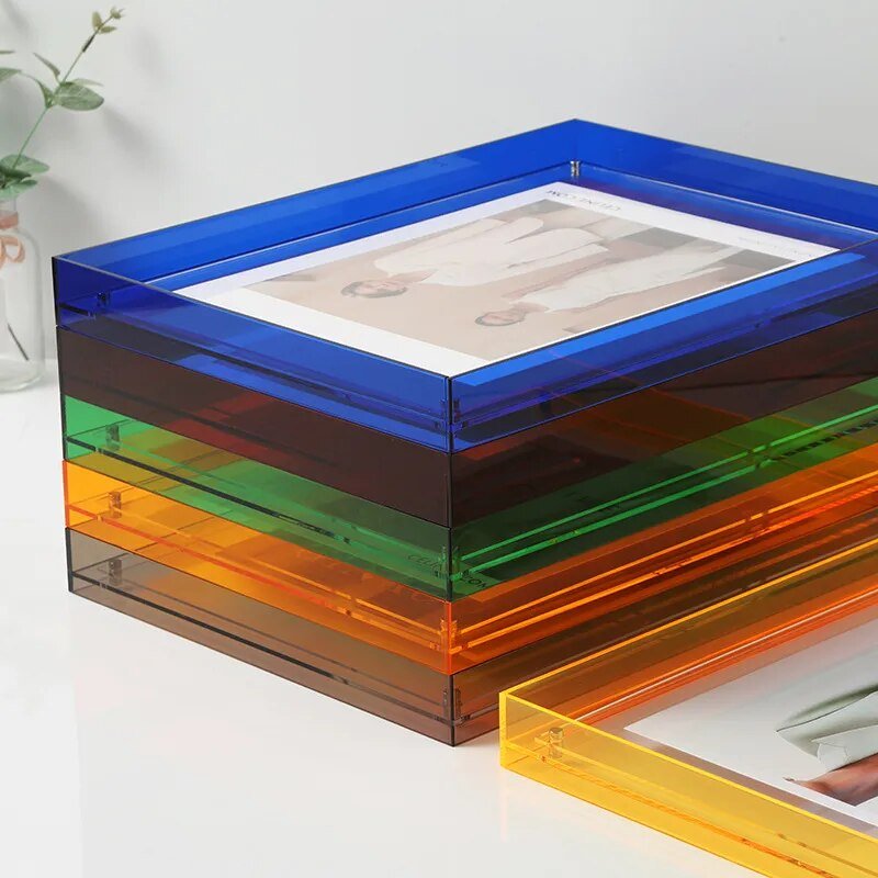 PrismFrame | Cadre photo décoratif en acrylique transparent de couleur vive