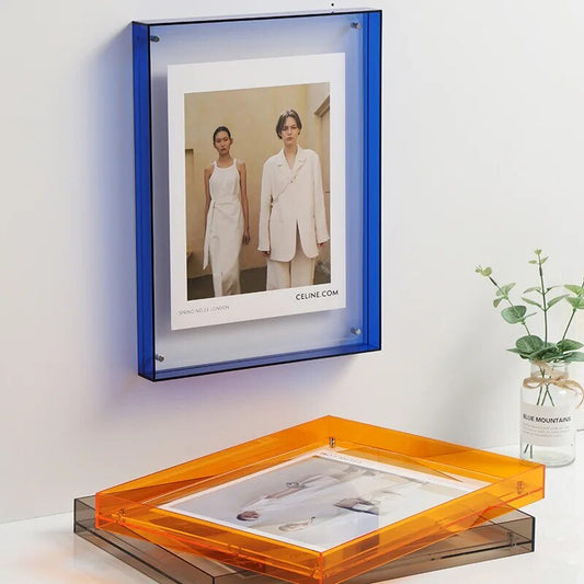 PrismFrame | Cadre photo décoratif en acrylique transparent de couleur vive