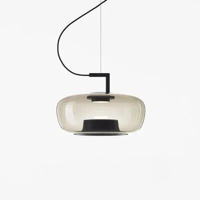 Suspension Design Moderne LED – Luminaire en Verre et Aluminium pour Cuisine et Salle à Manger