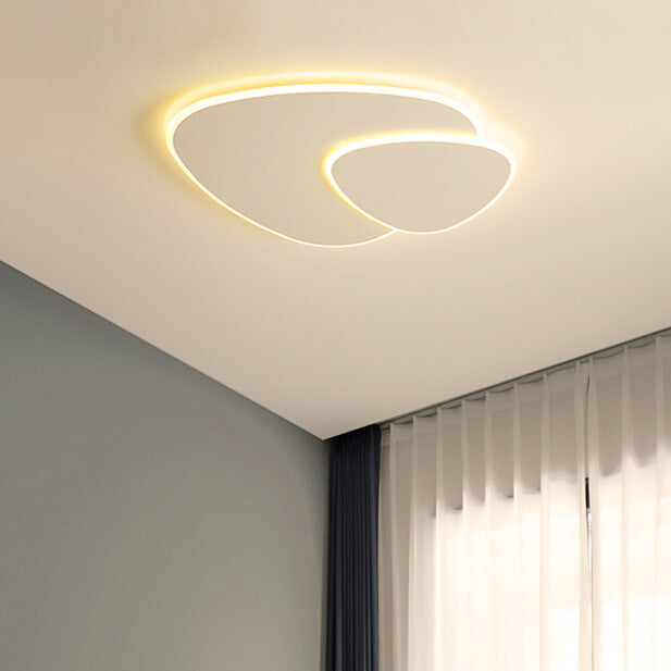 Plafonnier LED Minimaliste Moderne - Design Élégant en Forme de Feuilles Elliptiques