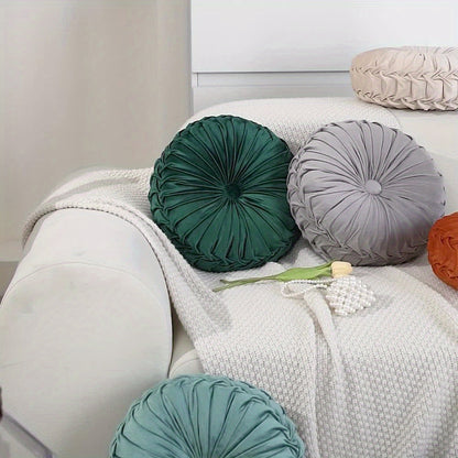 Coussin en Velours Rond en Forme de Citrouille | Coussin Tissé Doux pour Canapé et Chaise de Bureau | Housse Lavable, Coussin Décoratif pour Salon et Chambre