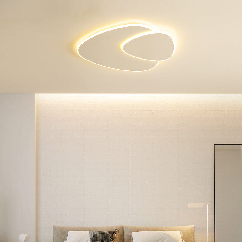 Plafonnier LED Minimaliste Moderne - Design Élégant en Forme de Feuilles Elliptiques