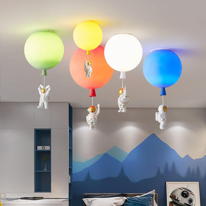 Lampe LED Moderne Lune Astronaute - Suspension Éclairante Unique pour Chambre