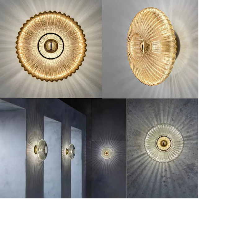 NimbusFlux - Applique en verre avec lumière ondulante