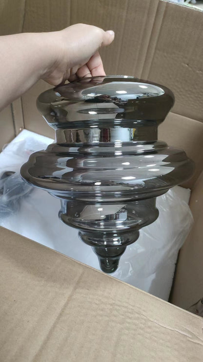 Suspension Moderne en Verre et Laiton – Éclairage Élégant pour Salon et Cuisine