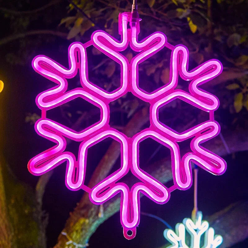 Guirlande LED Flocon de Neige Étanche - Décoration Noël Extérieure