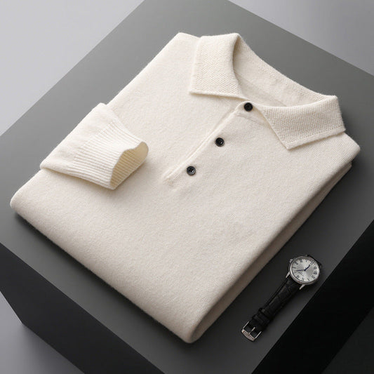 Pull Polo en Cachemire 100% - Élégance et Confort Exceptionnels