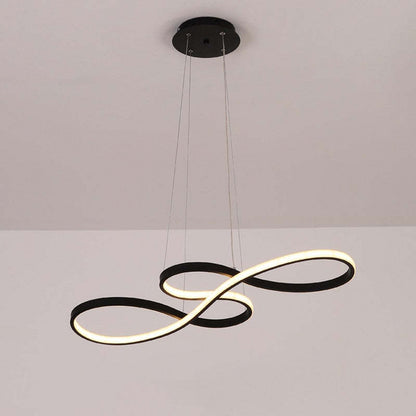 Lampe Suspendue Design Notes de Musique – LED avec Cadre en Métal (Noir, Blanc, Or)