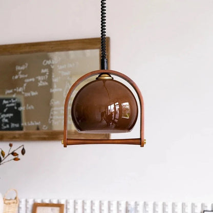 Suspension Vintage Bauhaus en Bois - Élégance Classique et Design Moderne