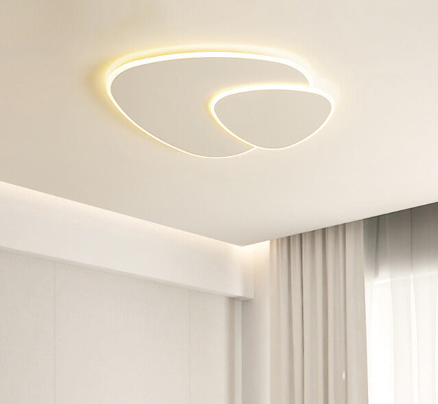Plafonnier LED Minimaliste Moderne - Design Élégant en Forme de Feuilles Elliptiques